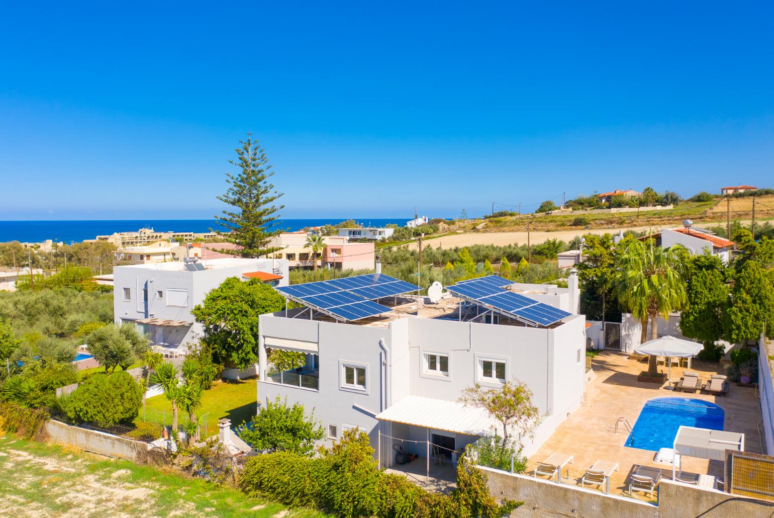 Aerial view of Villa Thetis