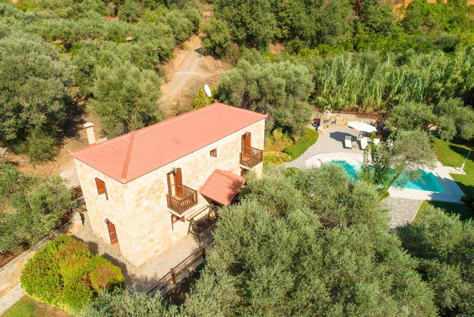 Aerial view of Villa Miguela