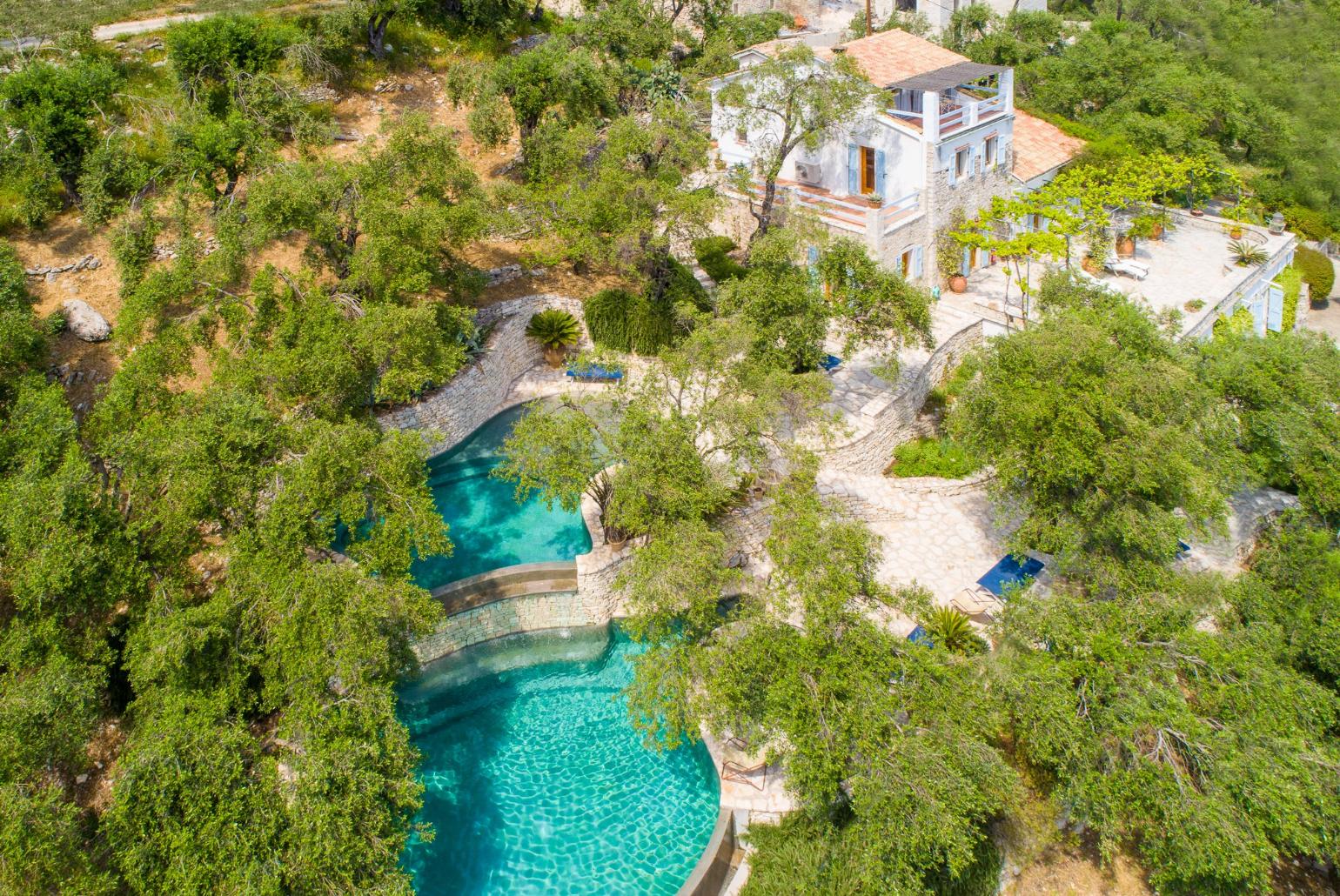 Aerial shot of the Olive Press