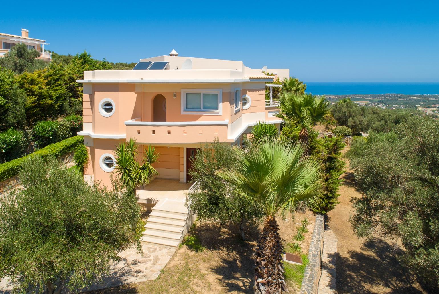 Aerial view of Villa Pelagos