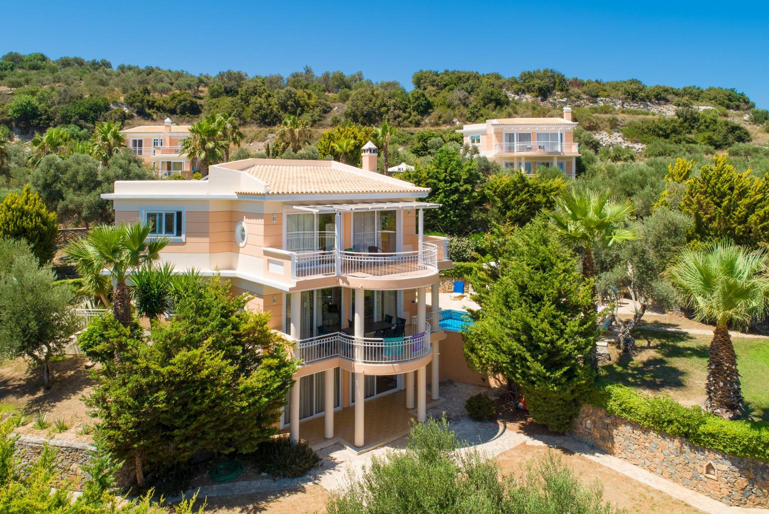 Aerial view of Villa Pelagos