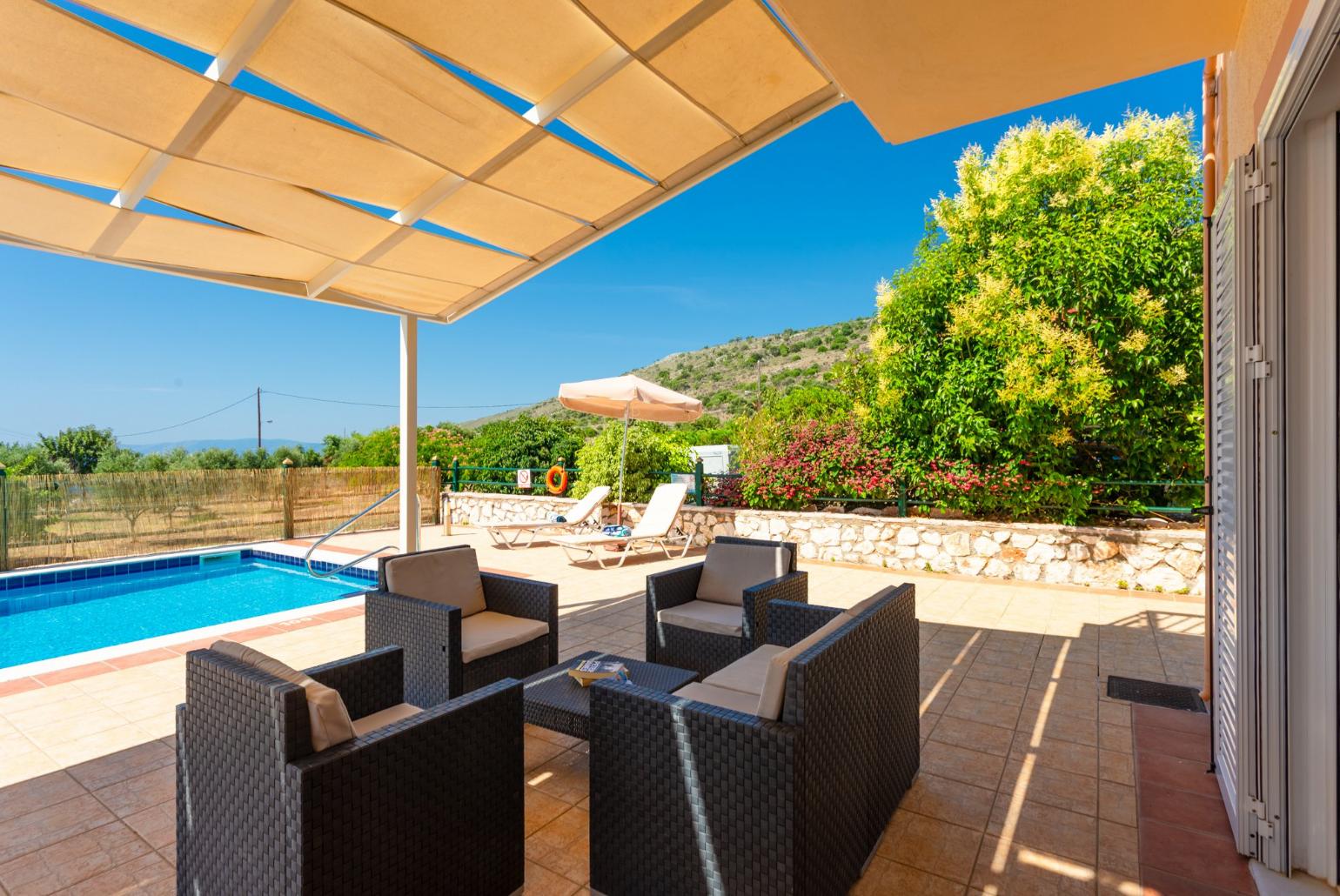 Sheltered terrace area