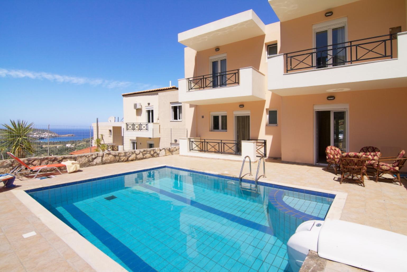 Private pool with terrace and garden area
