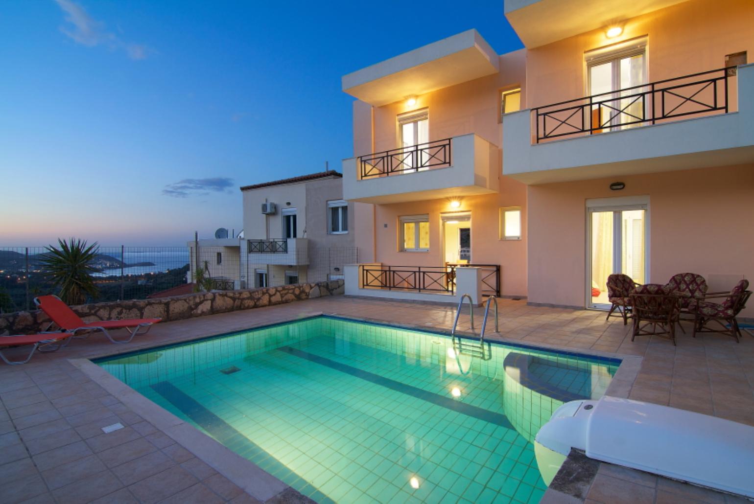 Private pool with terrace and garden area