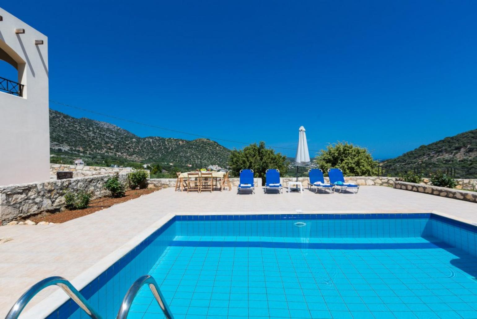 Private pool with terrace and garden area