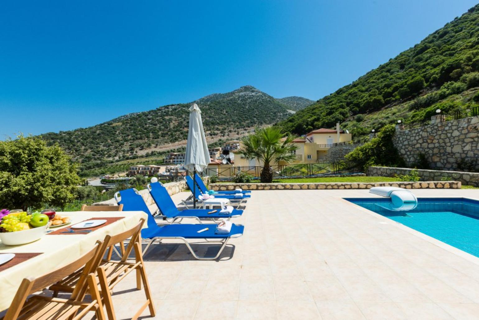 Private pool with terrace and garden area
