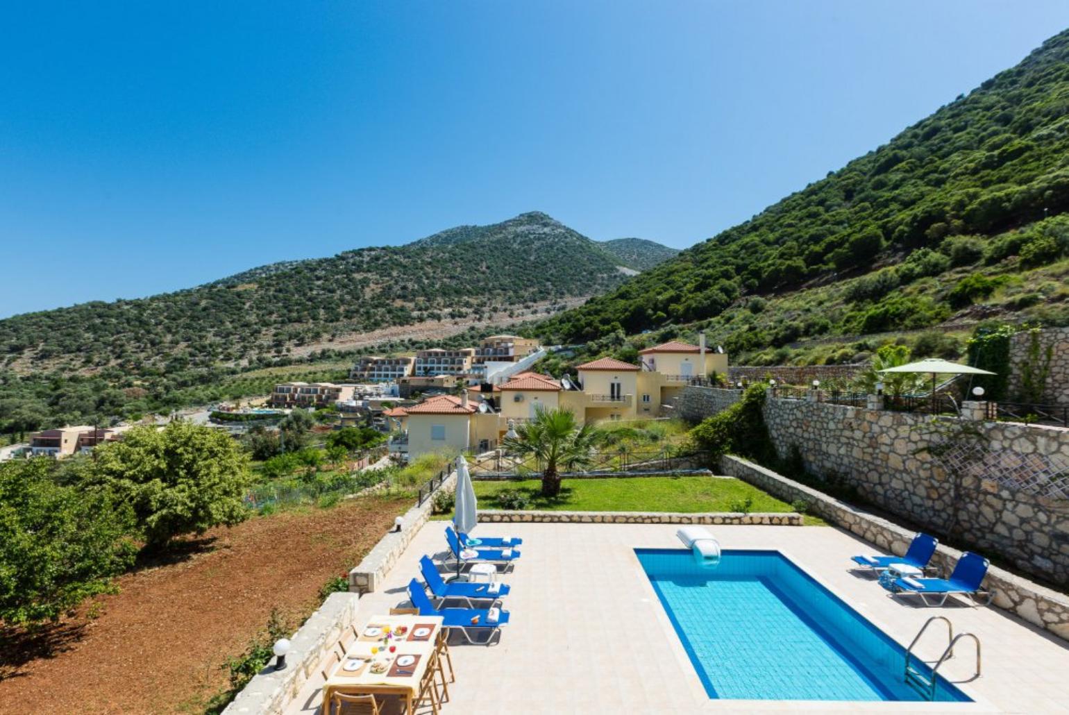 Private pool with terrace and garden area