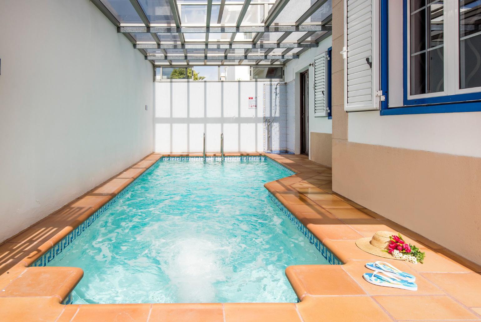 Terrace area and private pool