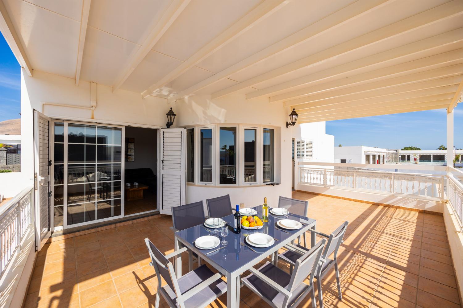 Sheltered terrace area