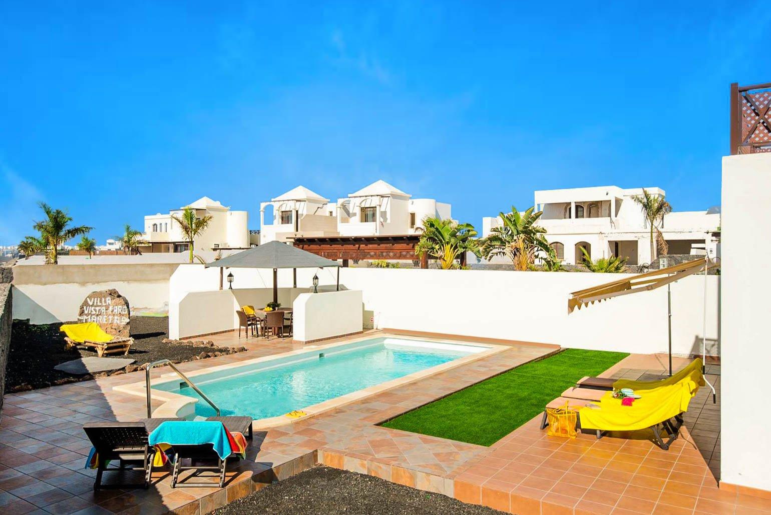 Private pool with terrace area