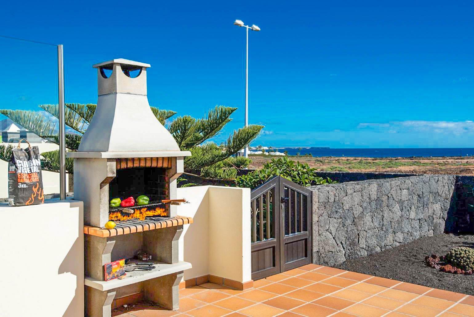 Outdoor BBQ area