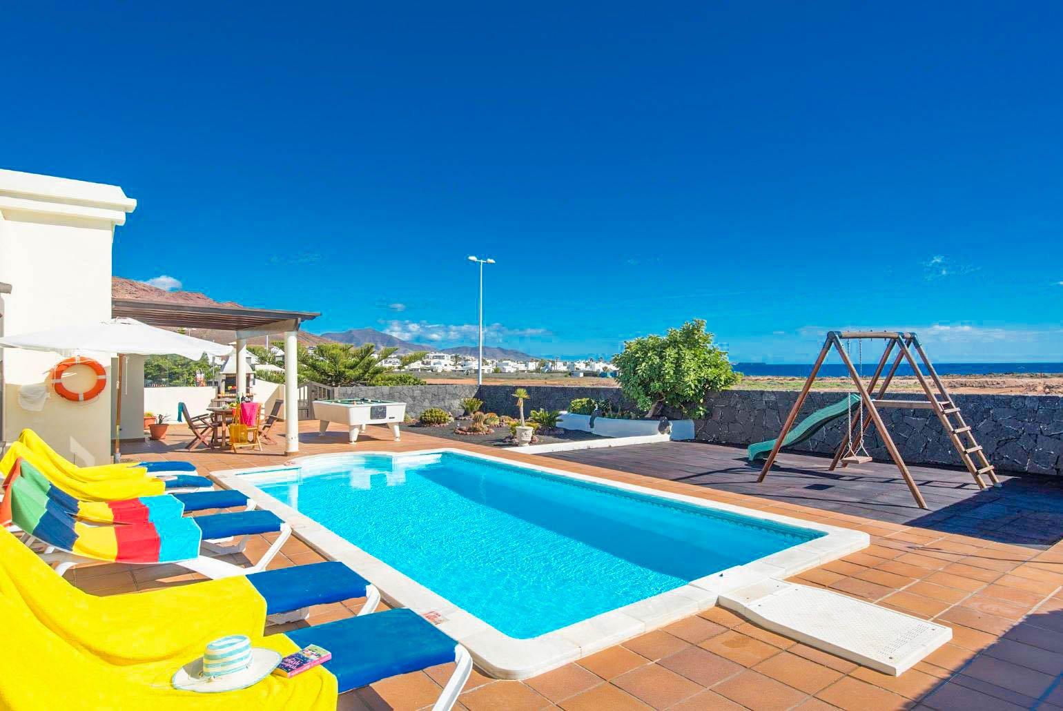 Beautiful villa with private pool , pool table and kids playground