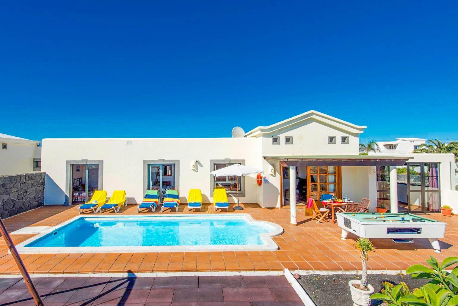 ,Beautiful villa with private pool , pool table and kids playground