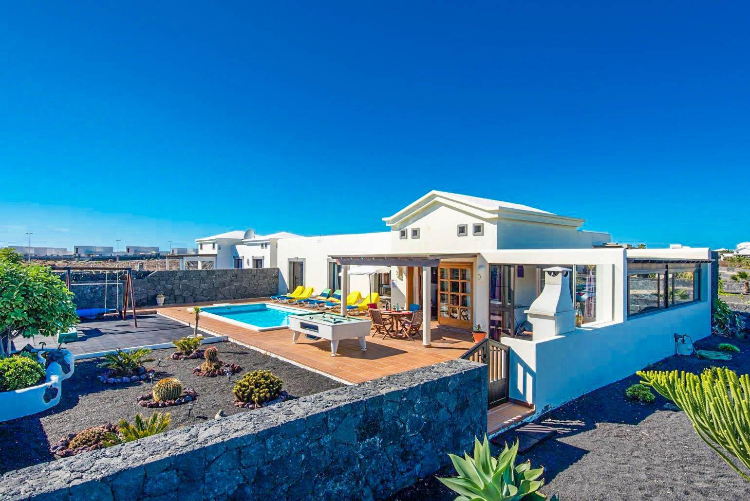 Beautiful villa with private pool , pool table and kids playground