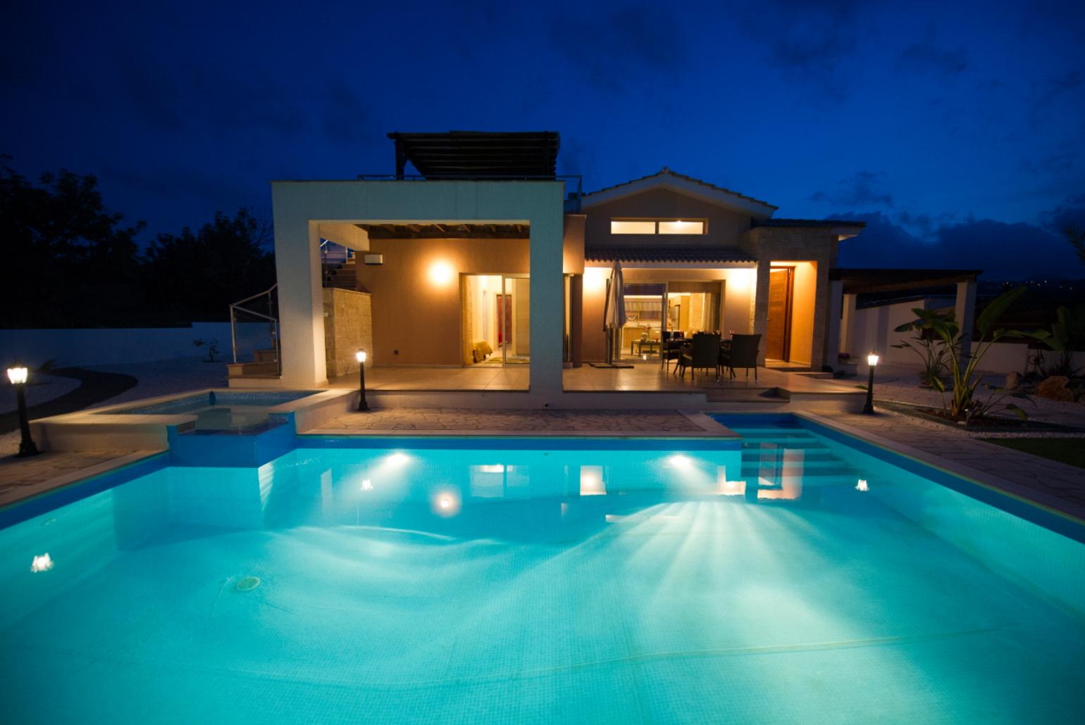 Private pool with terrace and garden area