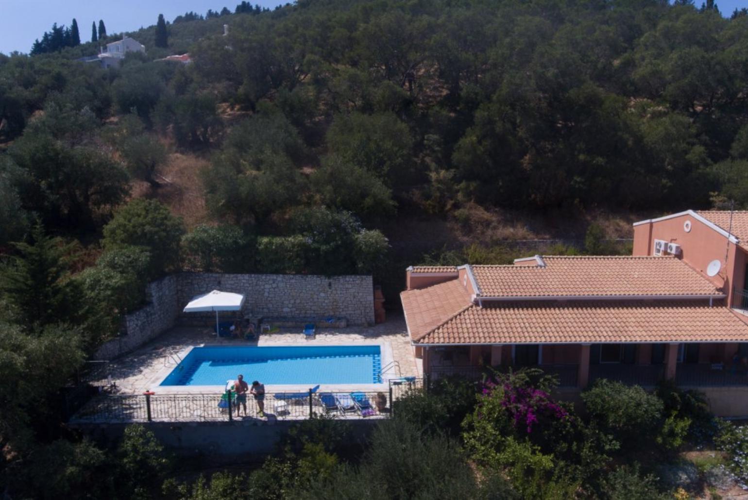 Front view of the villa
