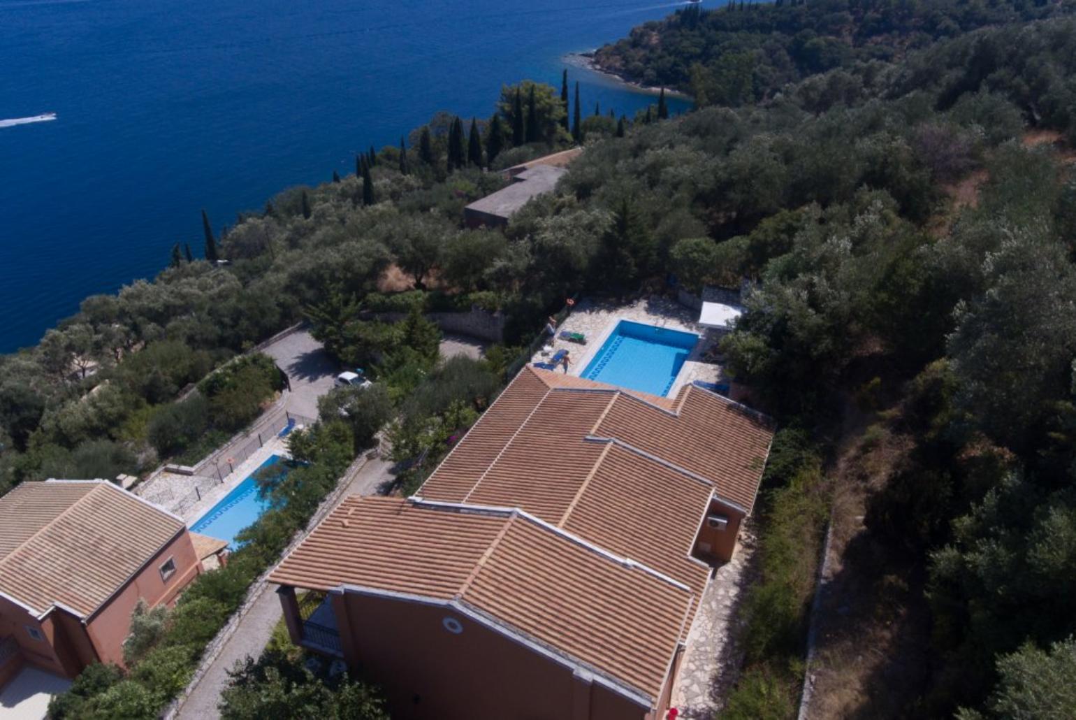 ,Aerial overview of the villa
