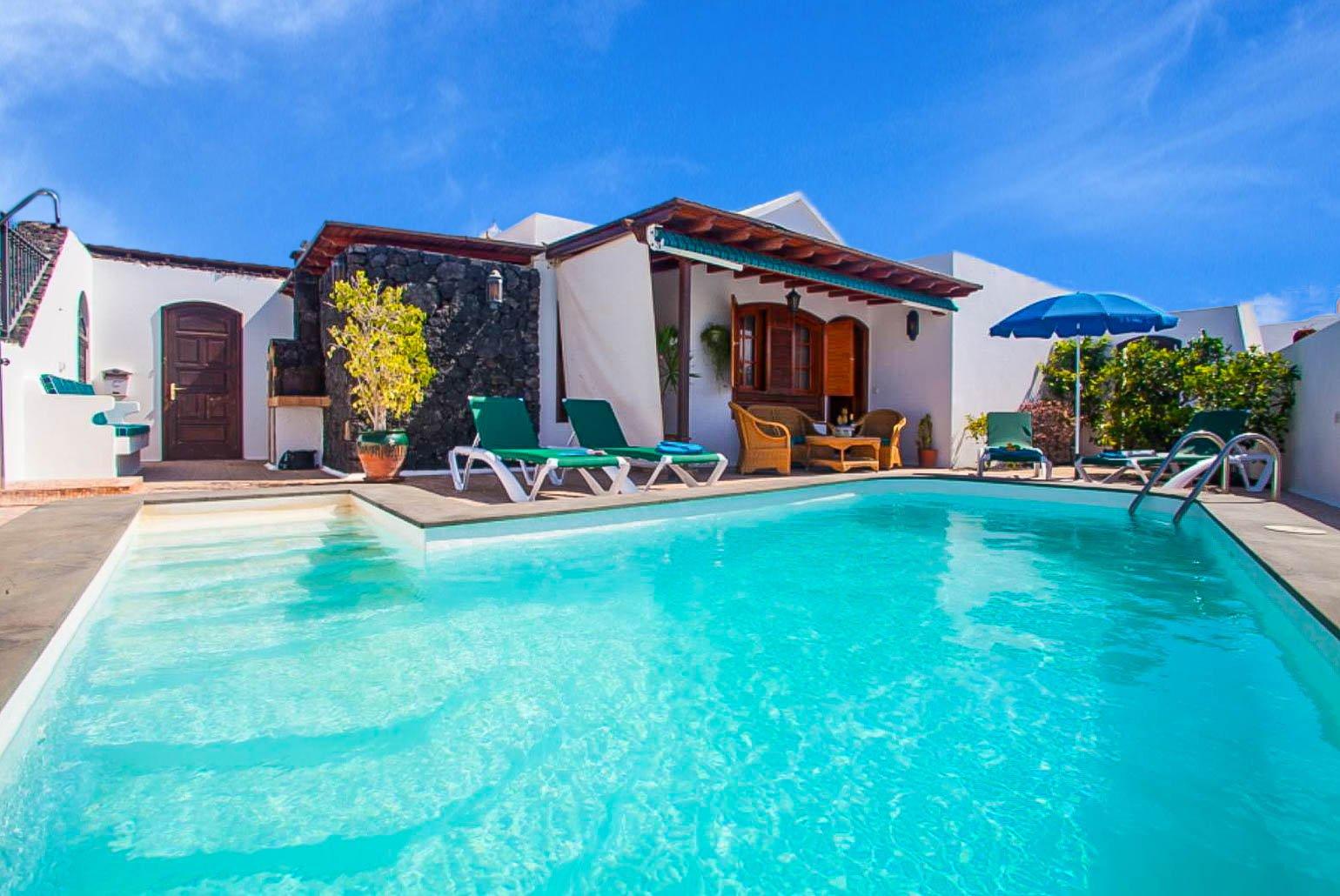 Private pool with terrace area