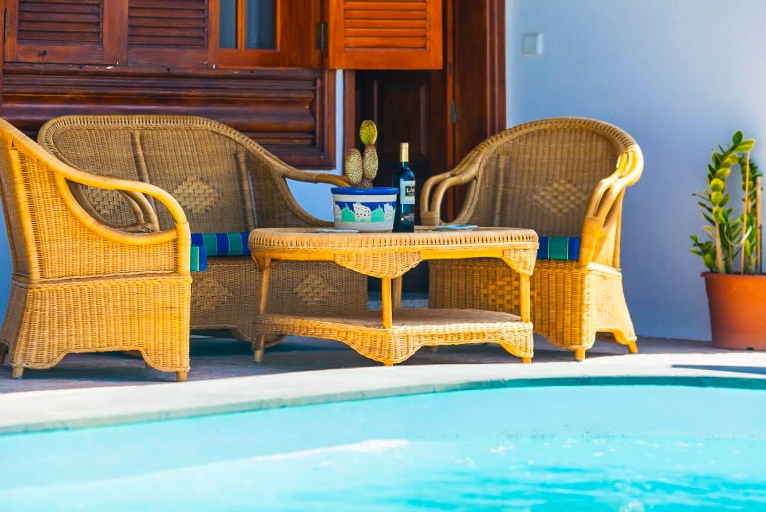 Private pool with terrace area