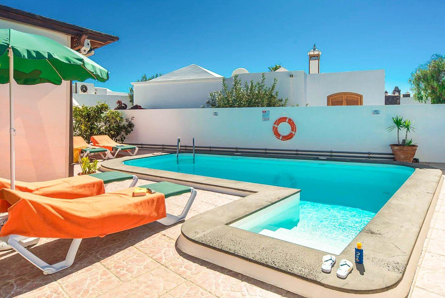 Private pool with terrace area