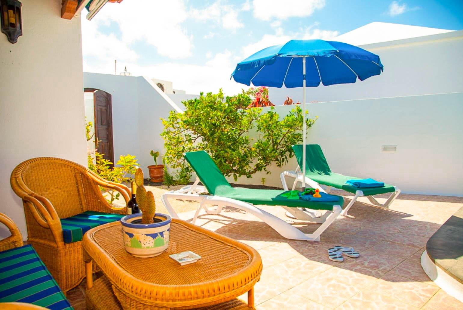 Private pool with terrace area