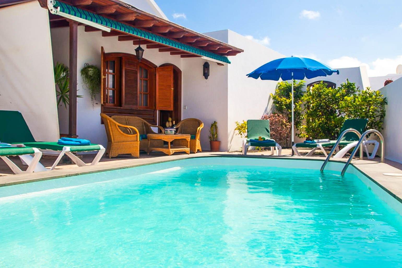 Private pool with terrace area