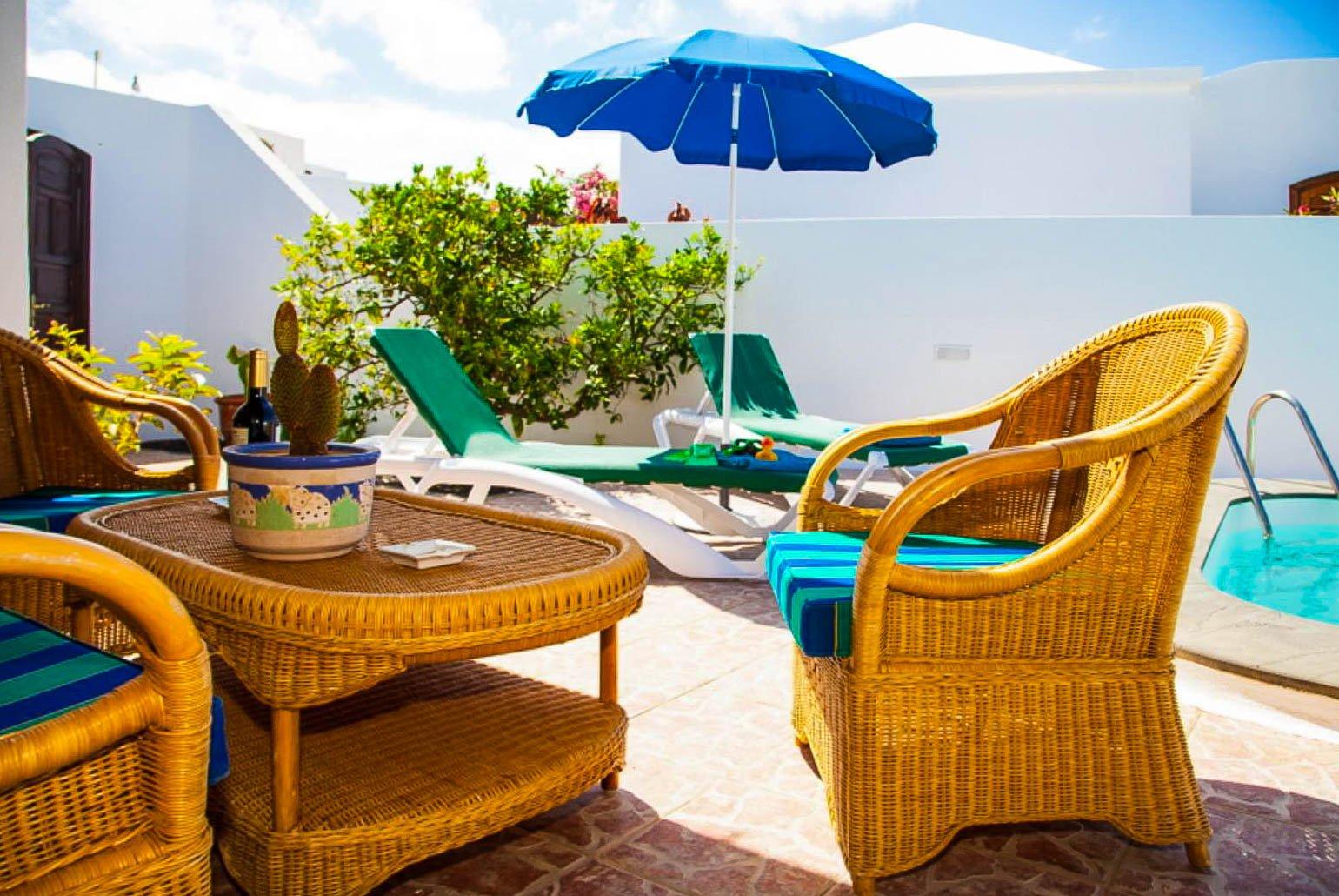 Private pool with terrace area