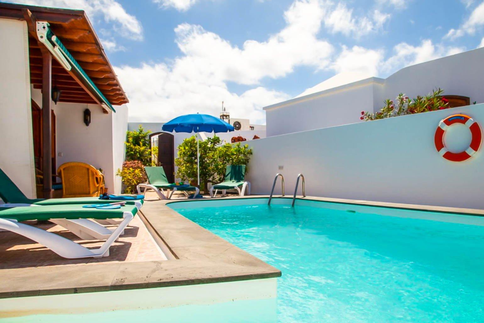 Private pool with terrace area