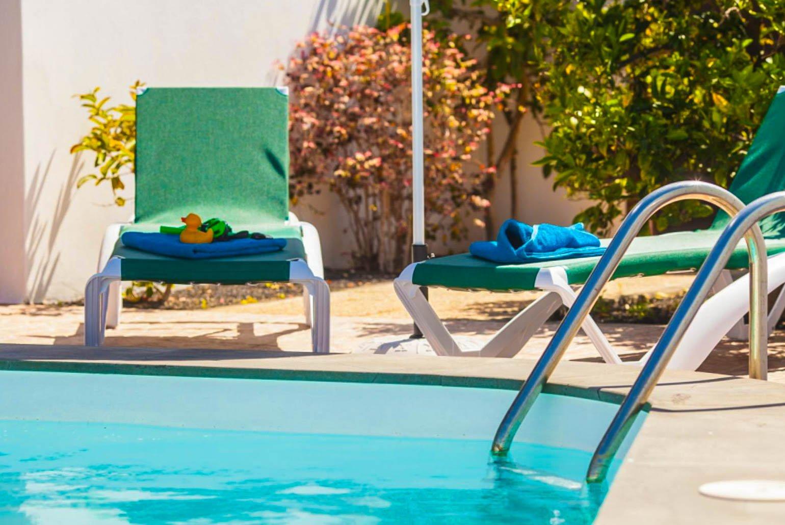 Private pool with terrace area