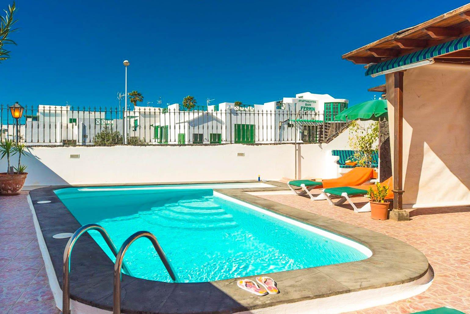Private pool with terrace area
