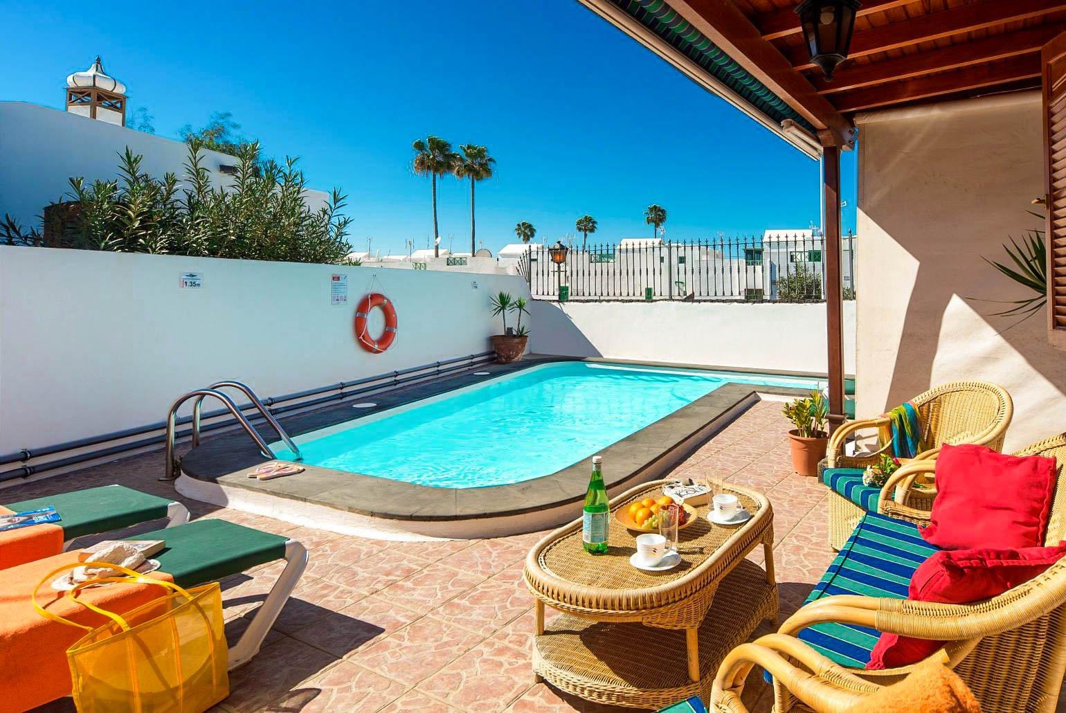 Private pool with terrace area