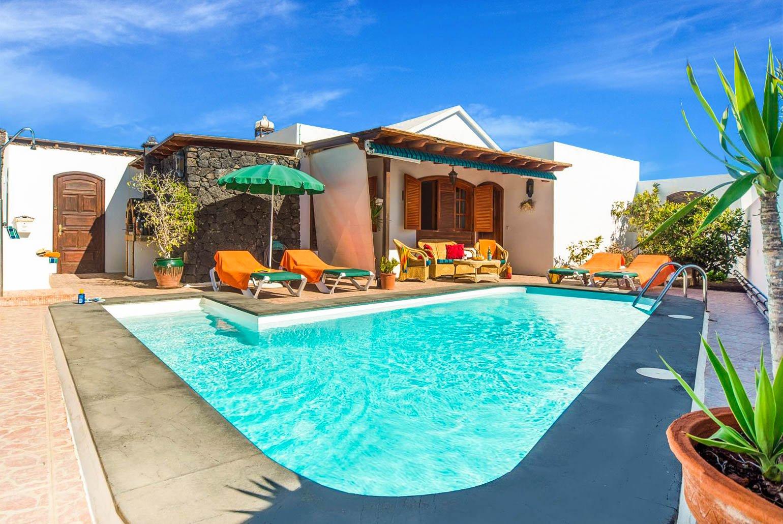 ,Private pool with terrace area