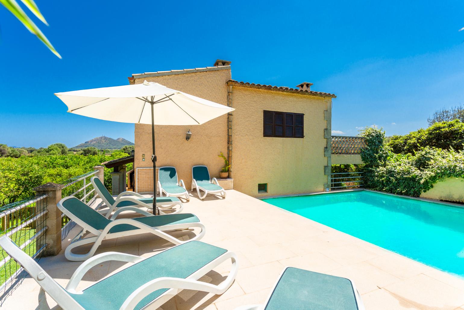 ,Beautiful villa with private pool and terrace with views