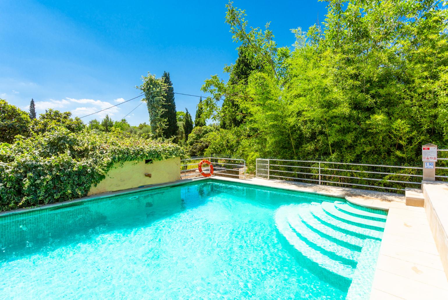 Private pool and terrace with views