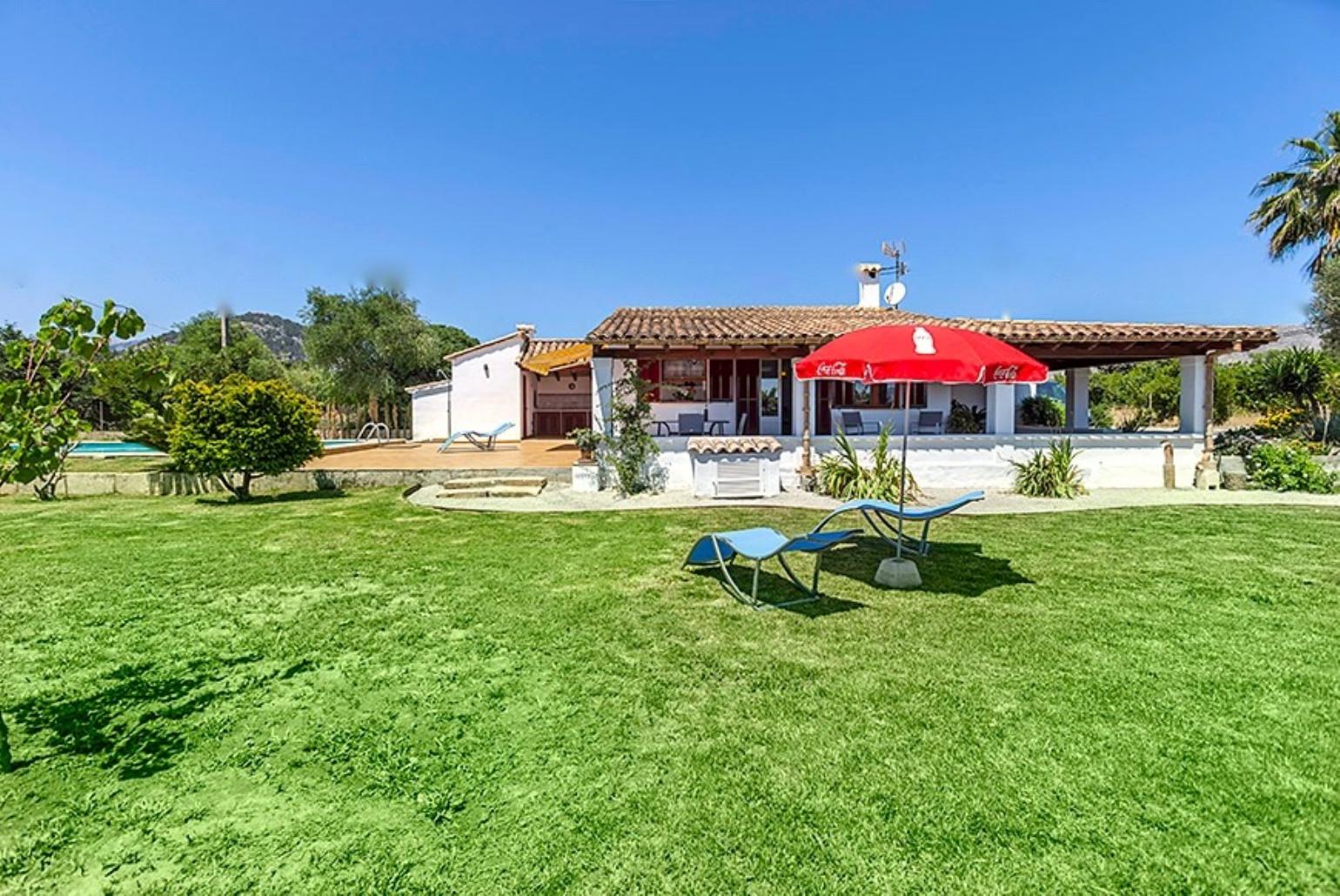 Private pool with terrace and garden area