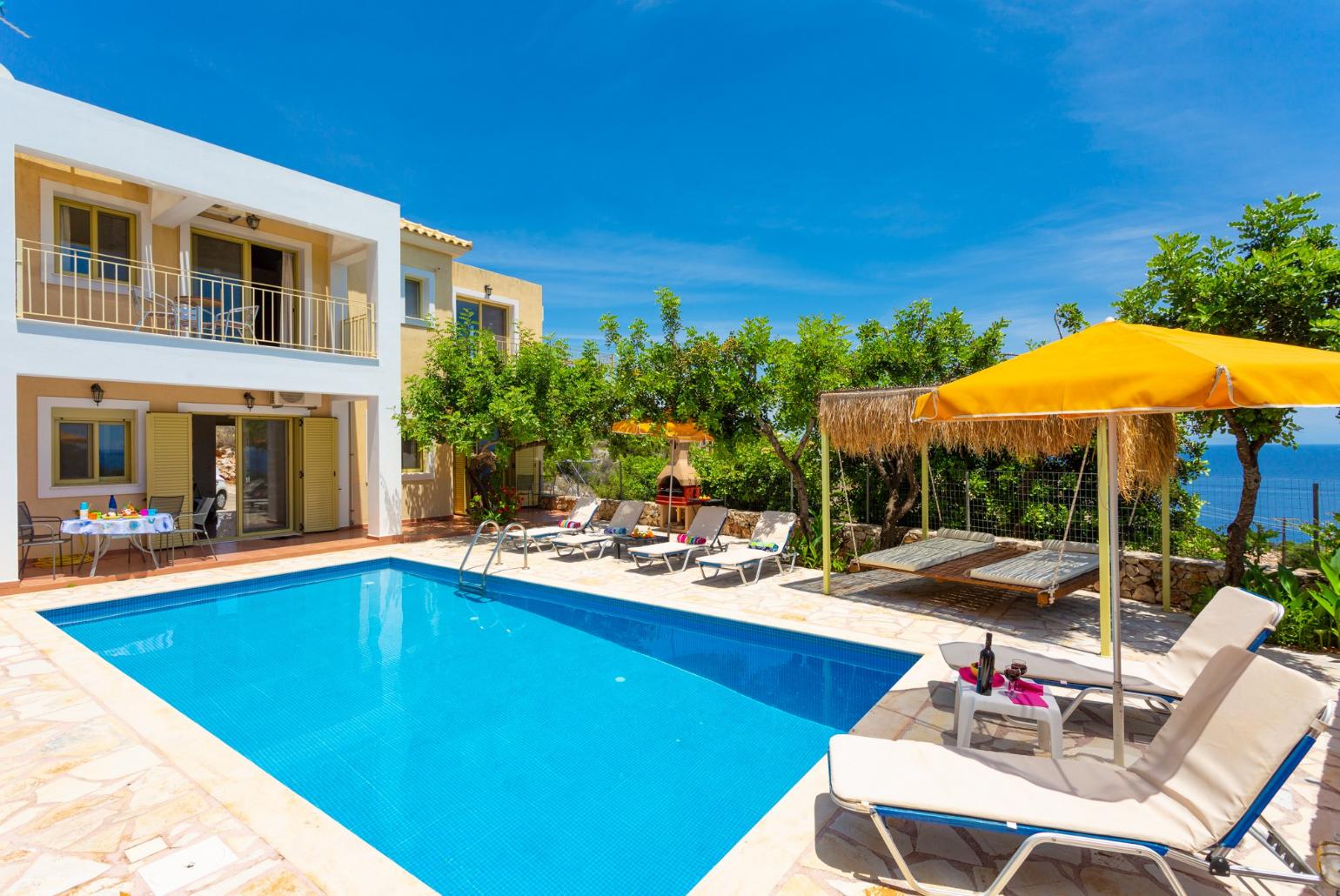 Beautiful villa with private pool, terrace, and sea views