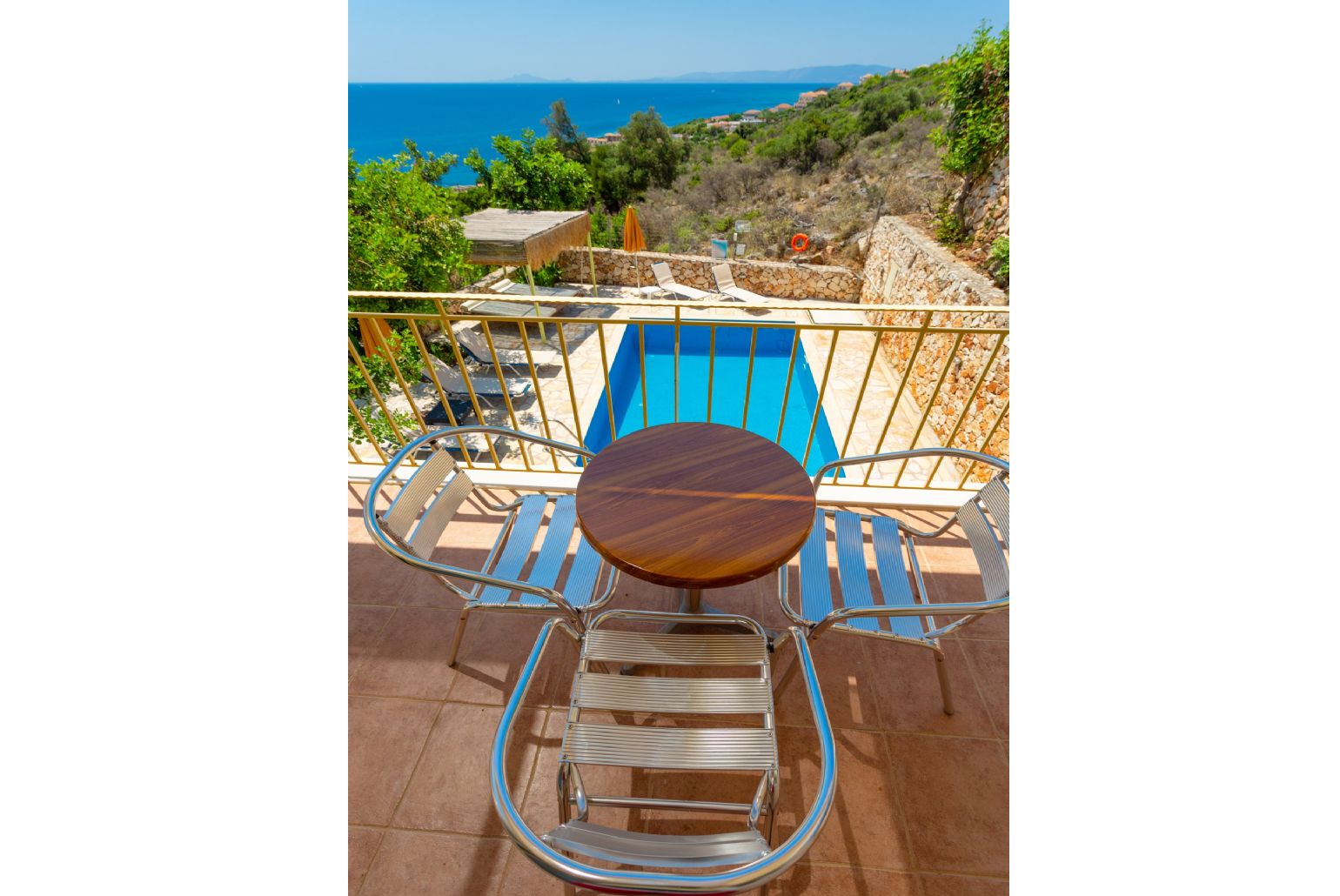 Balcony with sea views