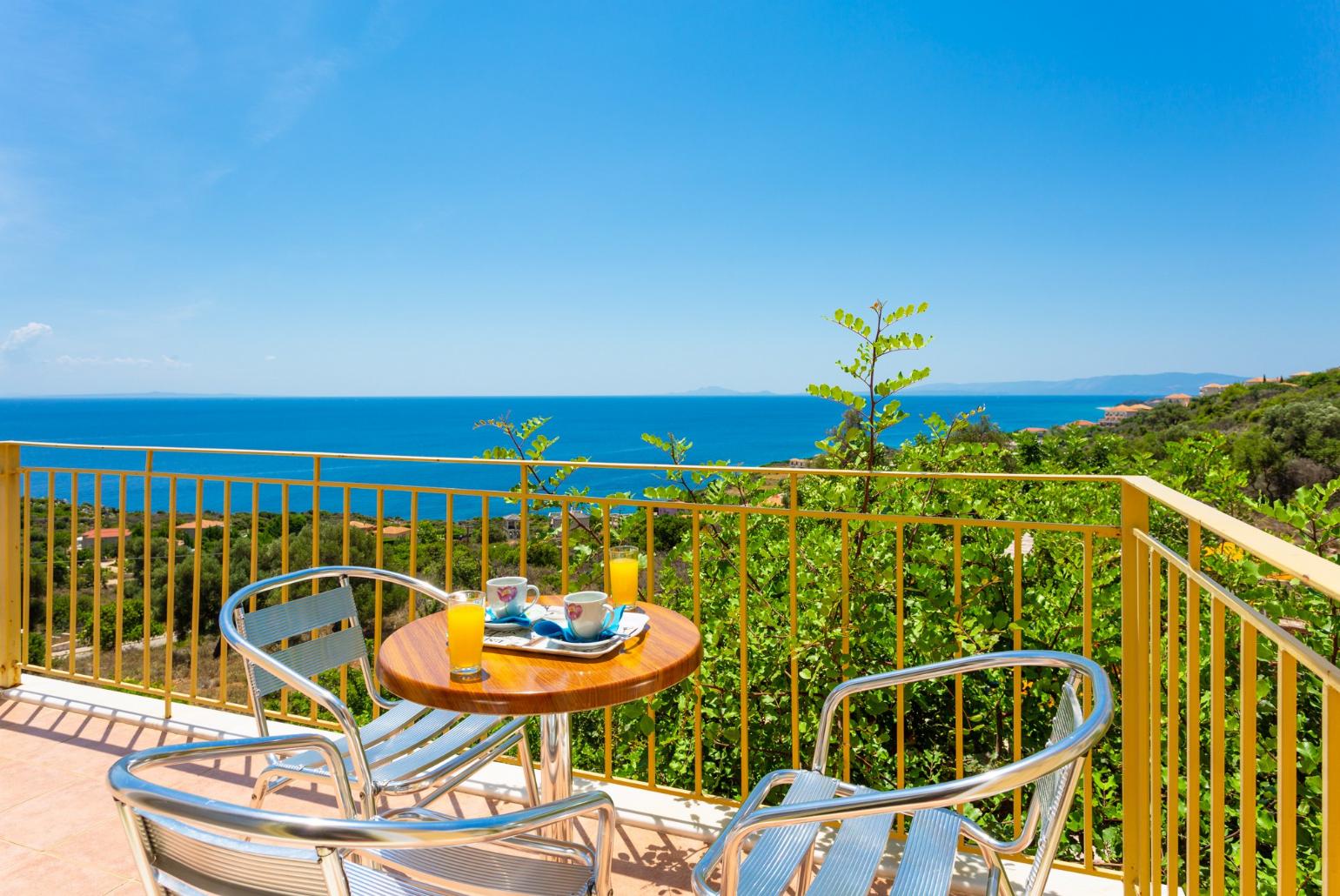 Balcony with sea views