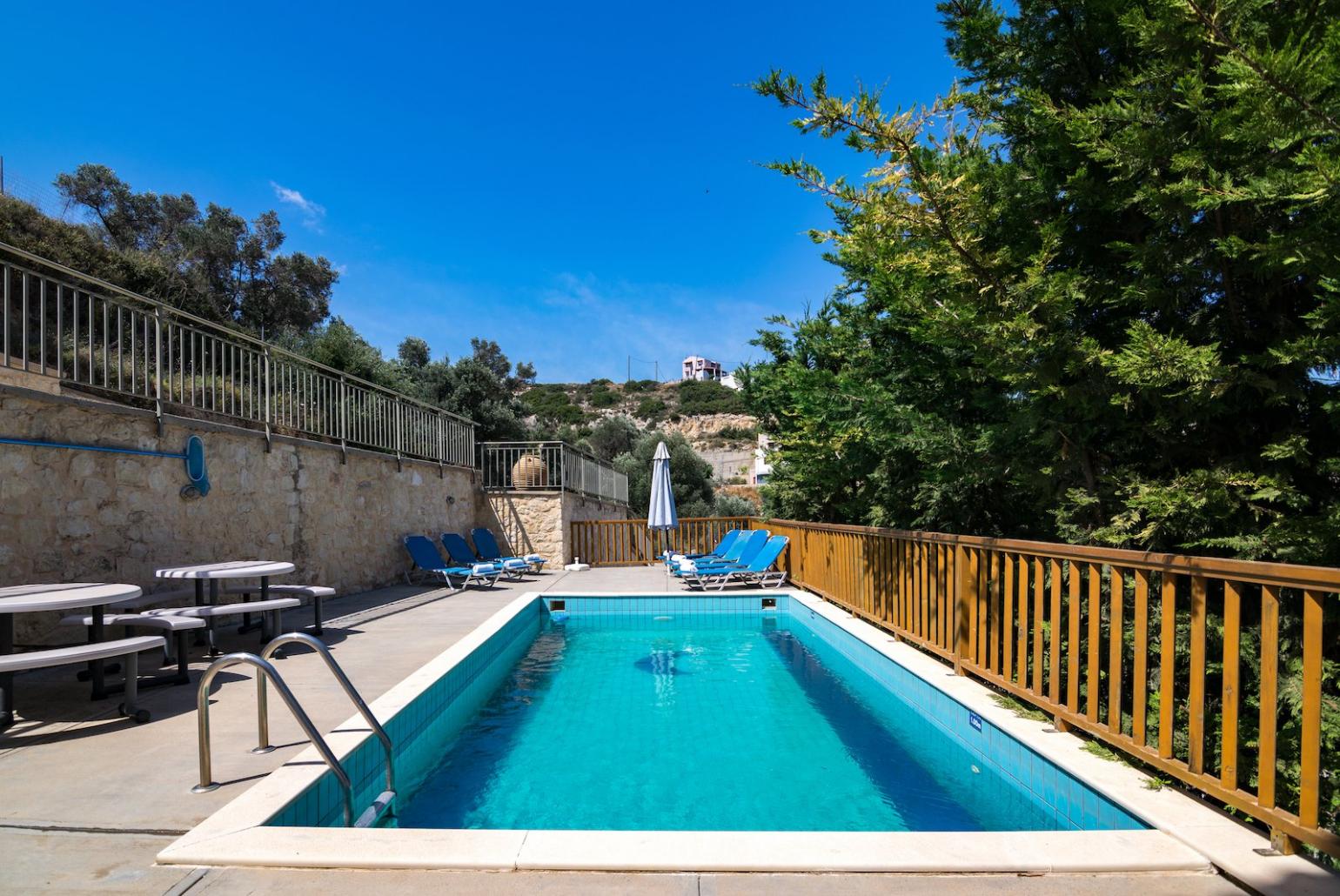 Private pool with terrace area