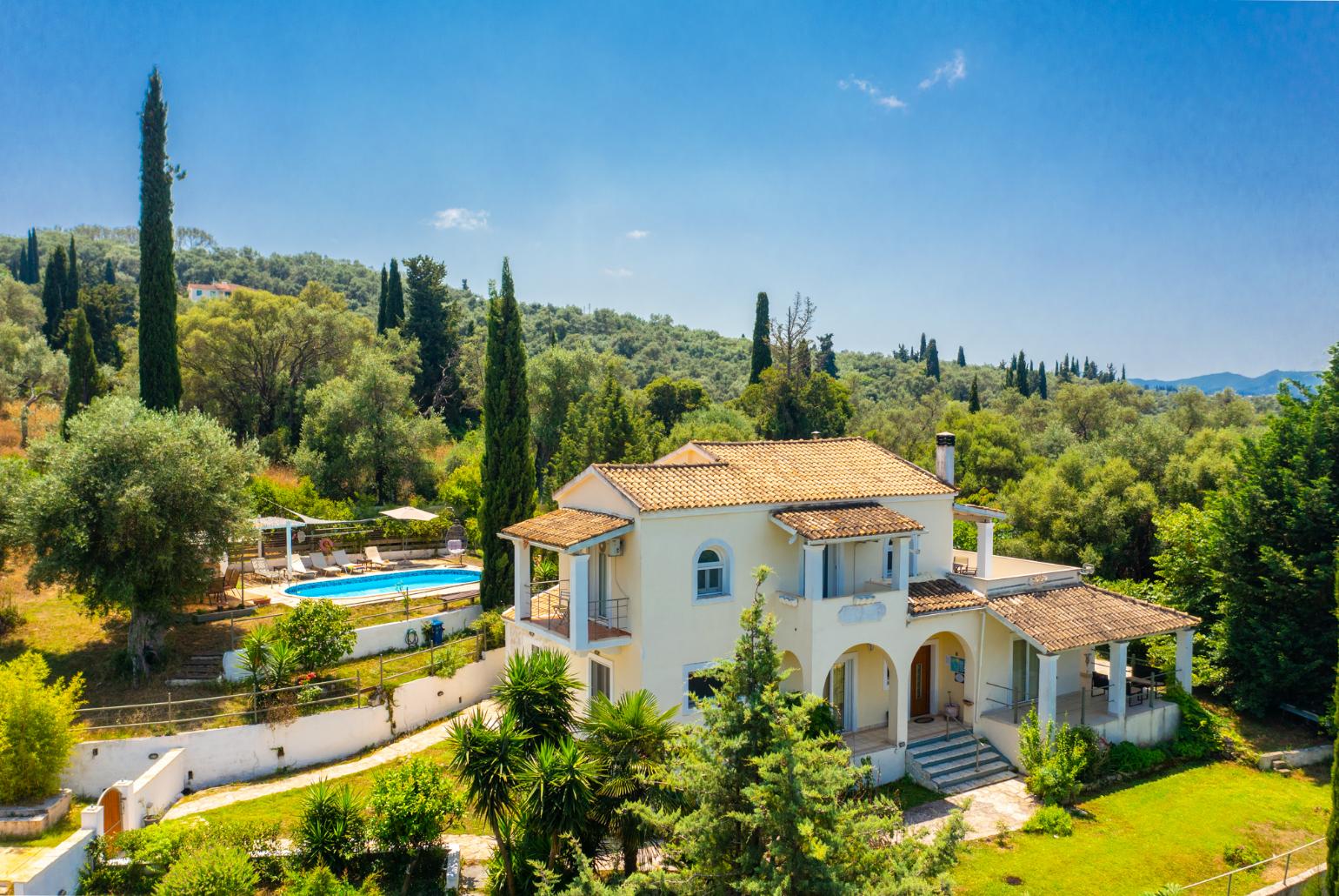 Aerial view of Villa Mavrikia