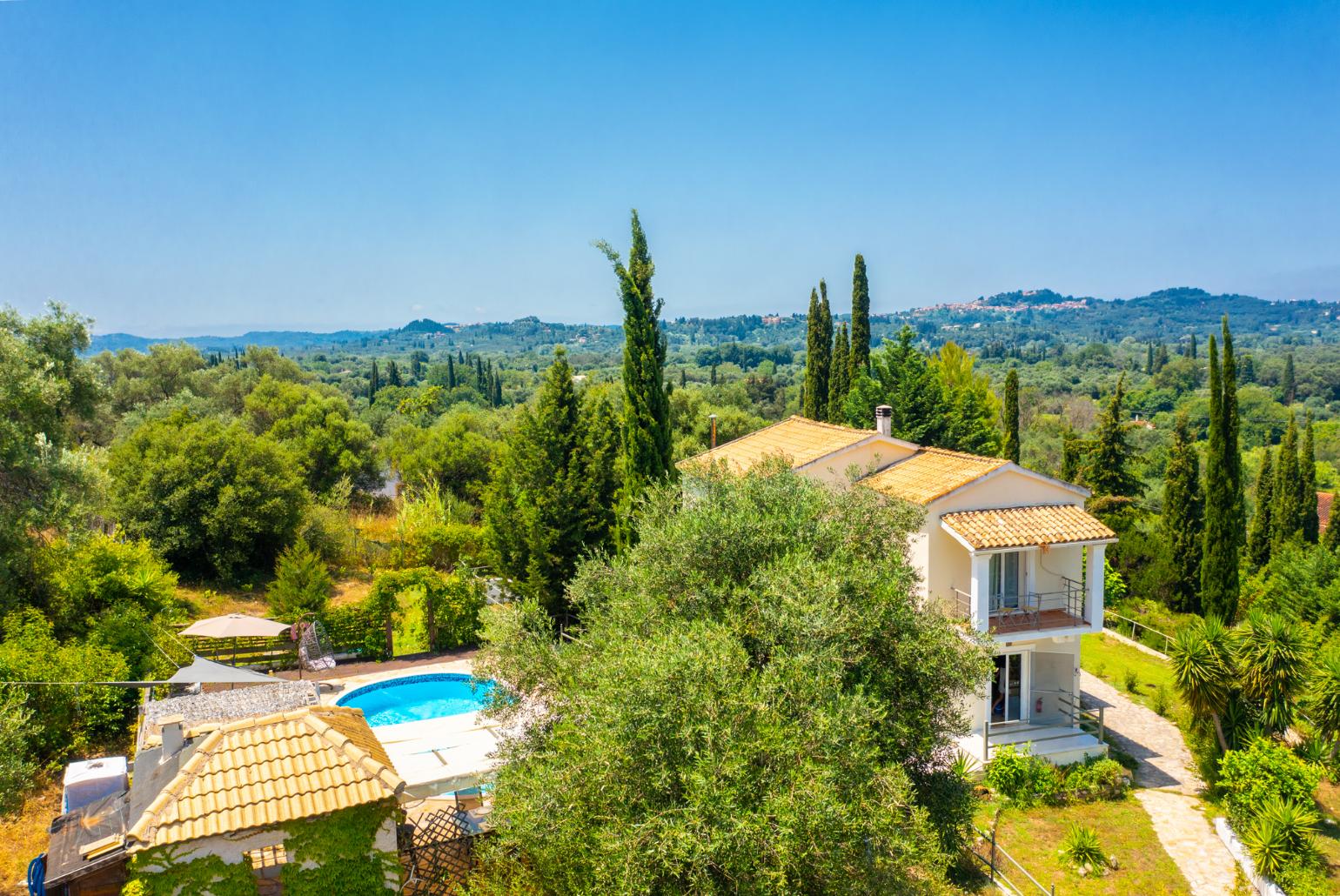 Aerial view of Villa Mavrikia