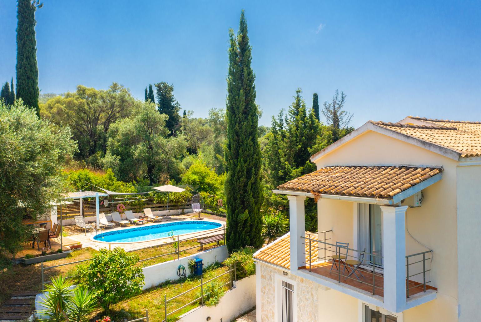 Aerial view of Villa Mavrikia