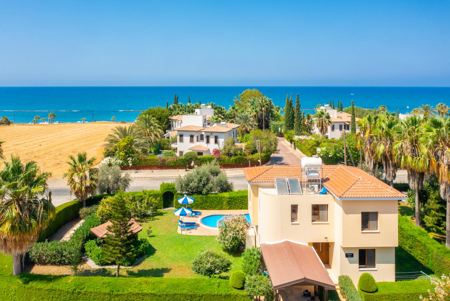 Aerial view of Villa Halima Fostira