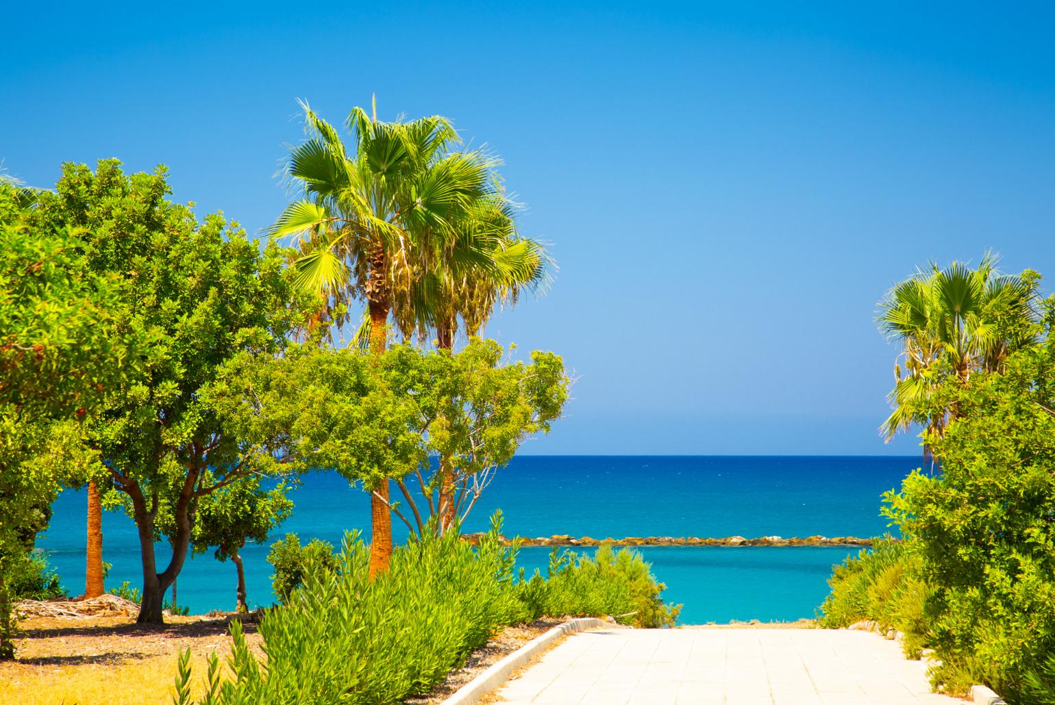 Beach in front of Villa Halima Fostira