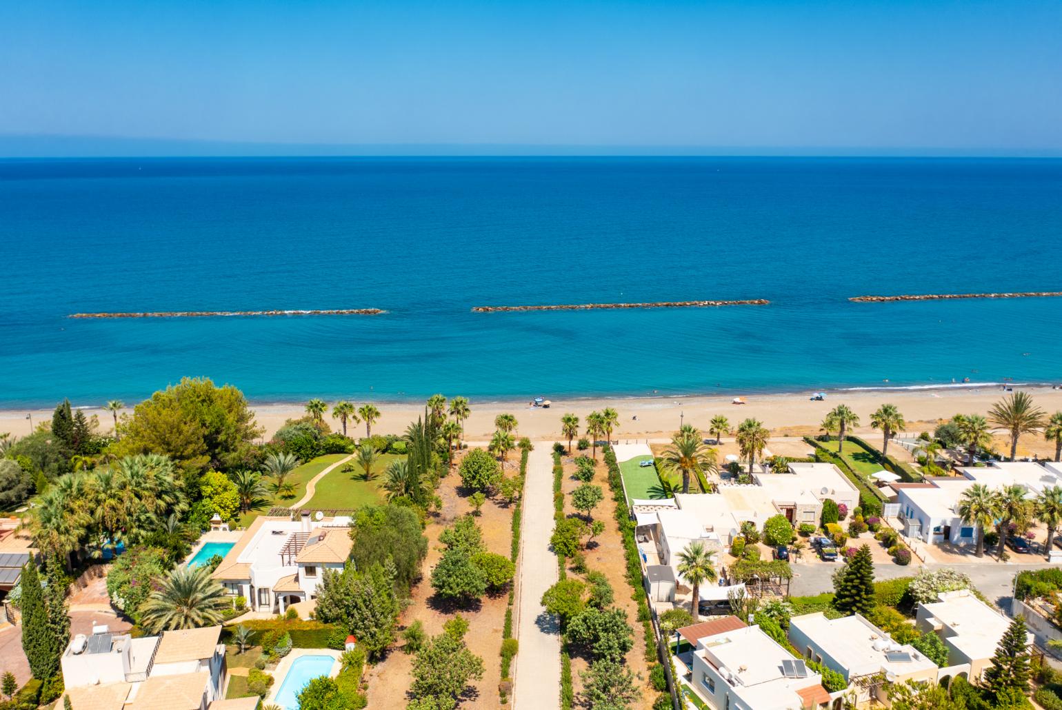 Beach in front of Villa Halima Fostira