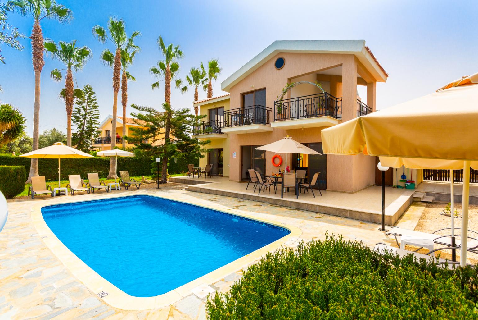 ,Beautiful villa with private pool, terrace, and garden