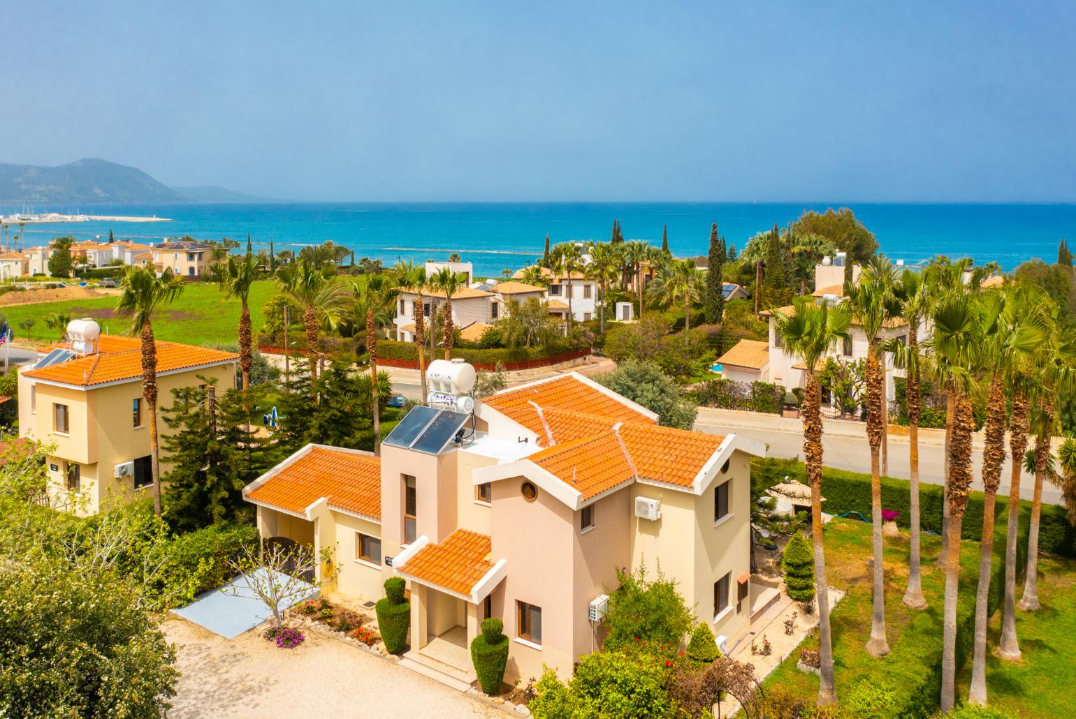 Aerial view of Villa Halima Stefanos