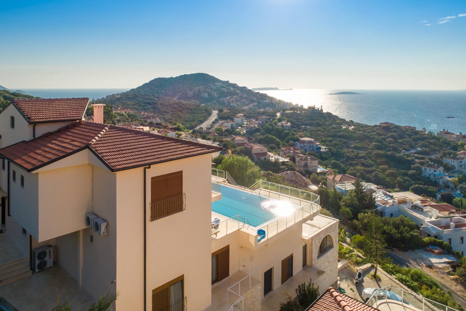 Beautiful villa with private pool and terrace with panoramic sea views