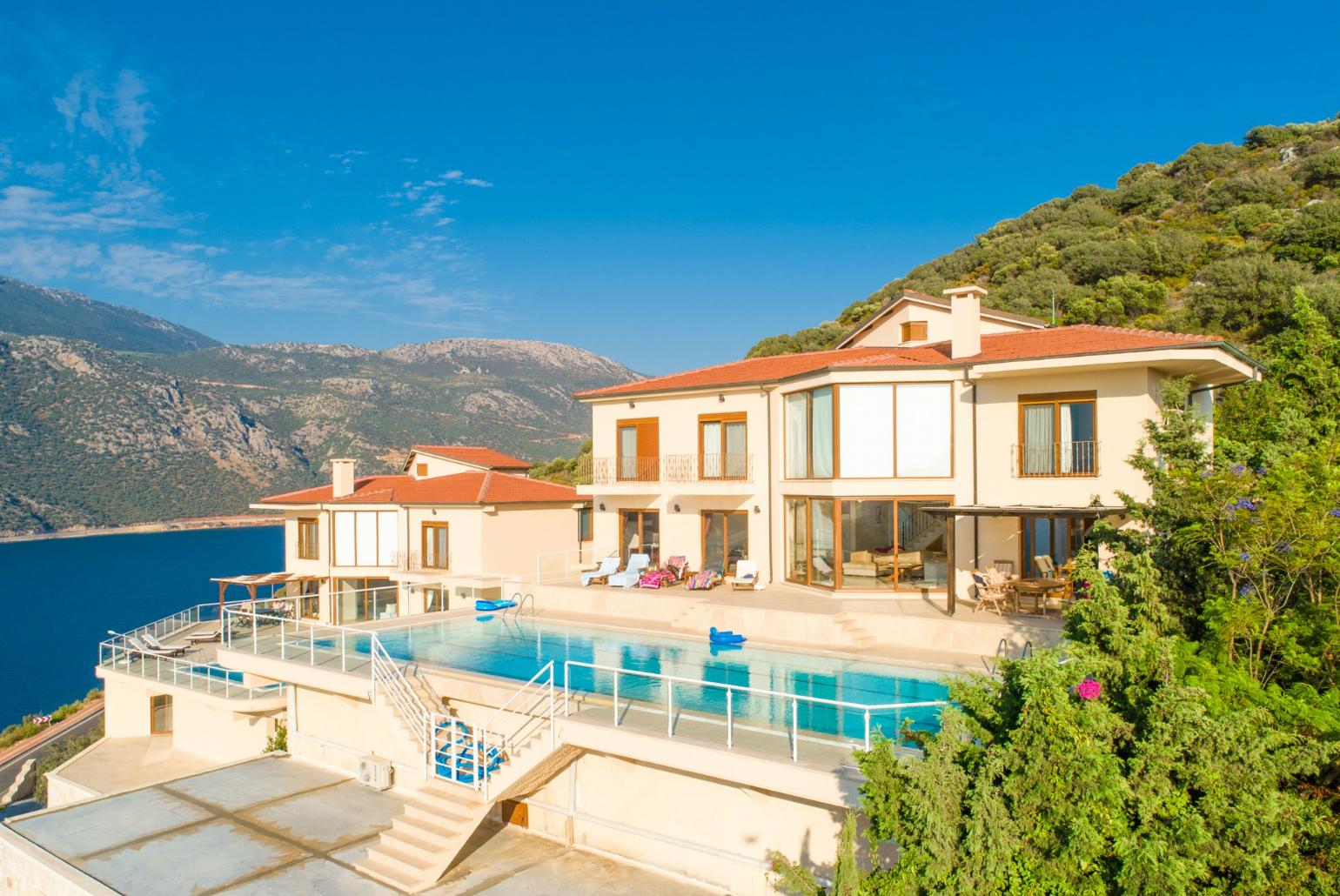 Beautiful villa with private pool and terrace with panoramic sea views