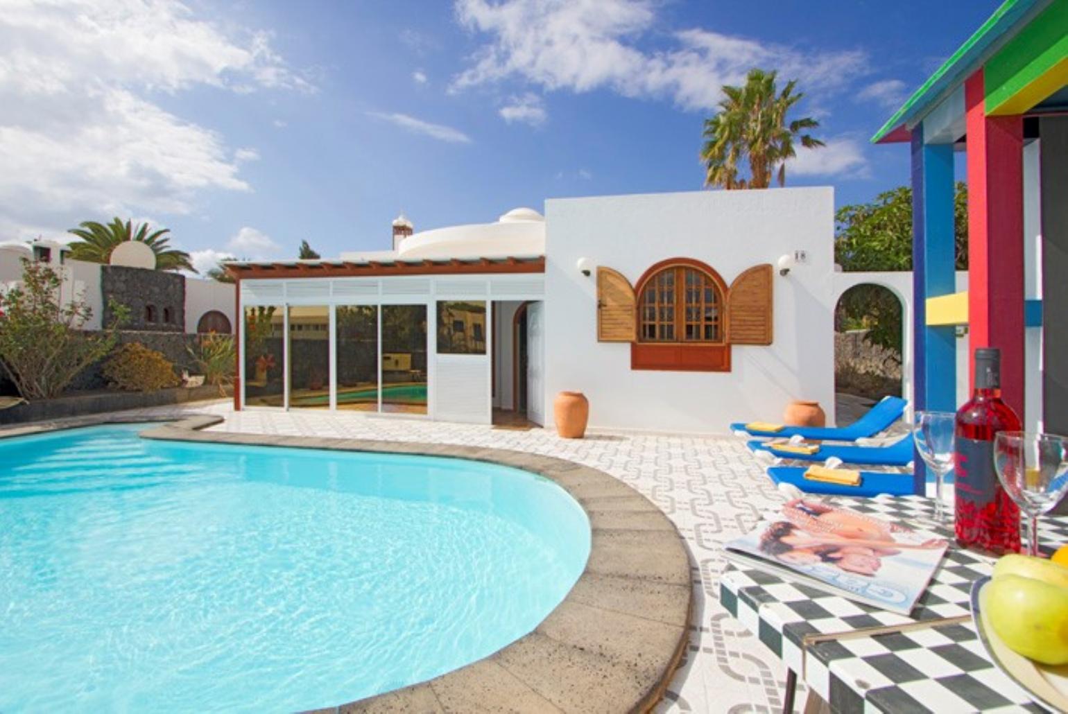 Private pool with terrace area
